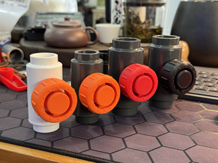 老灯泡工作室圆形扭帽球阀 鱼缸周转箱过滤配件