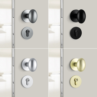 简约鸭蛋球形门锁室内卧室房门锁静音磁吸锁门把手儿童房门锁