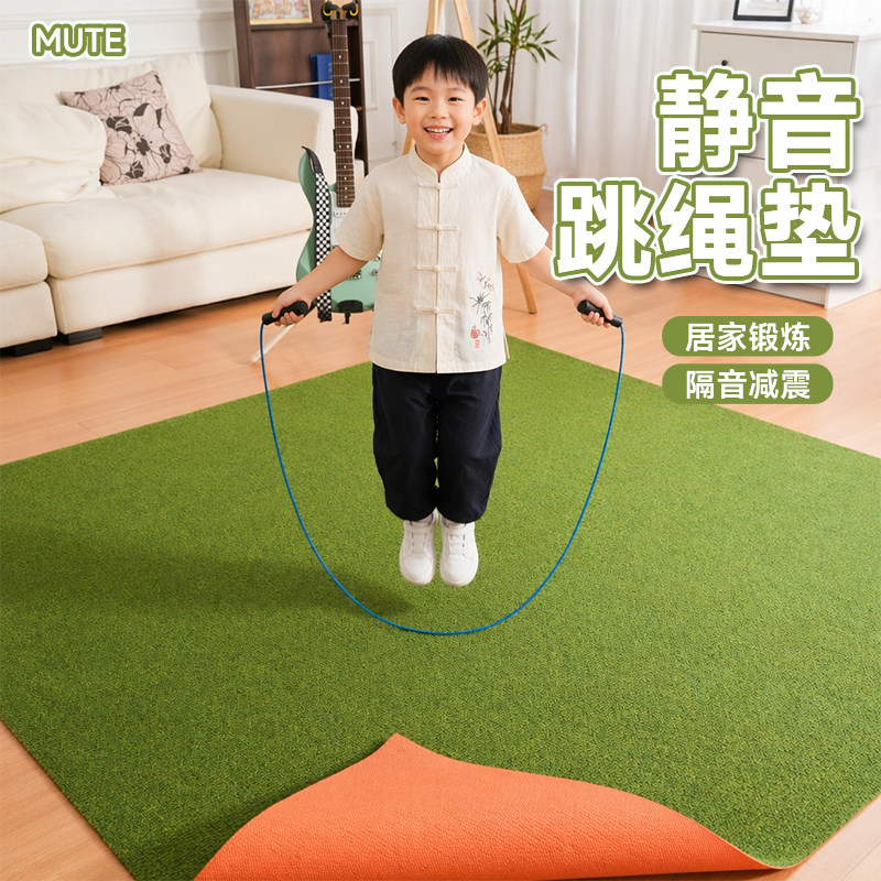 跳绳隔音减震地垫室内家用楼层运动吸音地毯加厚防滑防震静音垫子