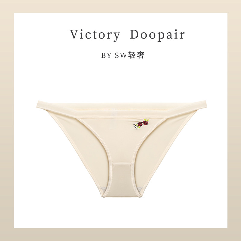 维多利亚多培尔刺绣玫瑰纯欲性感内裤女纯棉档高叉舒适低腰三角裤,女士内衣/男士内衣/家居服,女三角裤,淘宝优惠券,粉丝福利购,淘宝优惠卷