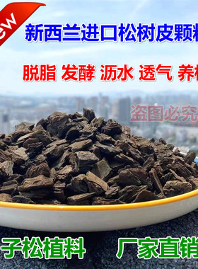 子松兰花植料发酵松树皮真脱脂真腐熟新西兰辐射松树皮颗粒兰花土