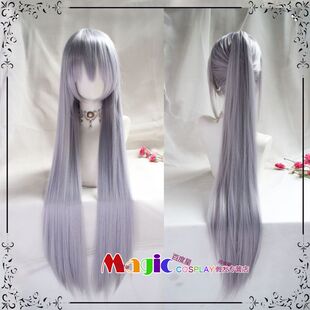 cos假发 时空中的绘旅人 叶瑄 月雪宫子 罗德尼 银灰紫色马尾
