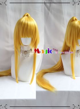 刀剑神域cos假发 桐谷直叶莉法 金黄色80CM马尾假毛