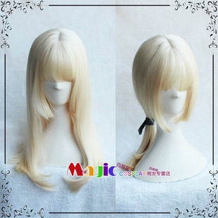 少女前线/跳票前线 AN94 COS假发 忤逆小队 奶金色姬发式中长直发