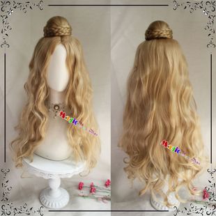 诡秘之主 奥黛丽 霍尔cos假发 中分发包亚麻色 王者 西施 织梦人