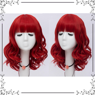 遥远时空中6 高塚梓 cos 假发 红色短卷发 晨曦公主/拂晓的尤娜