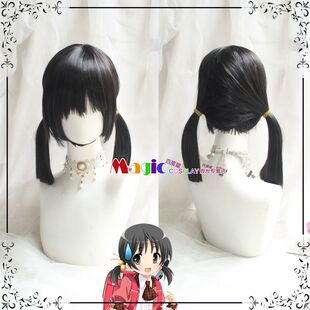 VOCALOID V家 歌爱雪 歌爱Yuki 黑色双马尾学生LOLITA cos假发毛