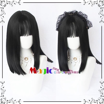 禁忌女孩 诺娜 娜诺 cos假发 泰剧 齐刘海 中长齐肩 黑长直假毛