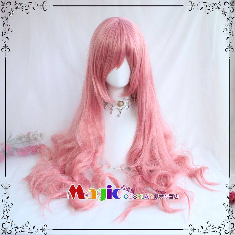 cosplay假发 佩罗娜 80CM胭粉色长卷发 巡音 姬路瑞希 四季拟人