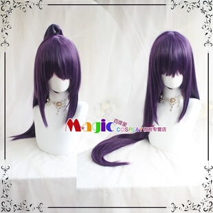 cosplay假发 守护甜心 大和舞姬藤咲凪彦 神崎飒马 黑紫色马尾