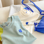 small秋季 ader error 补丁拼接圆领上衣刺绣男女情侣宽松圆领卫衣