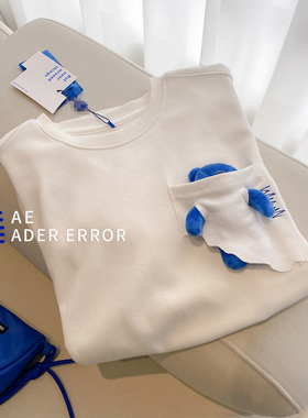 ader error small夏季短袖T恤口袋熊宽松潮牌不规则男女半袖上衣