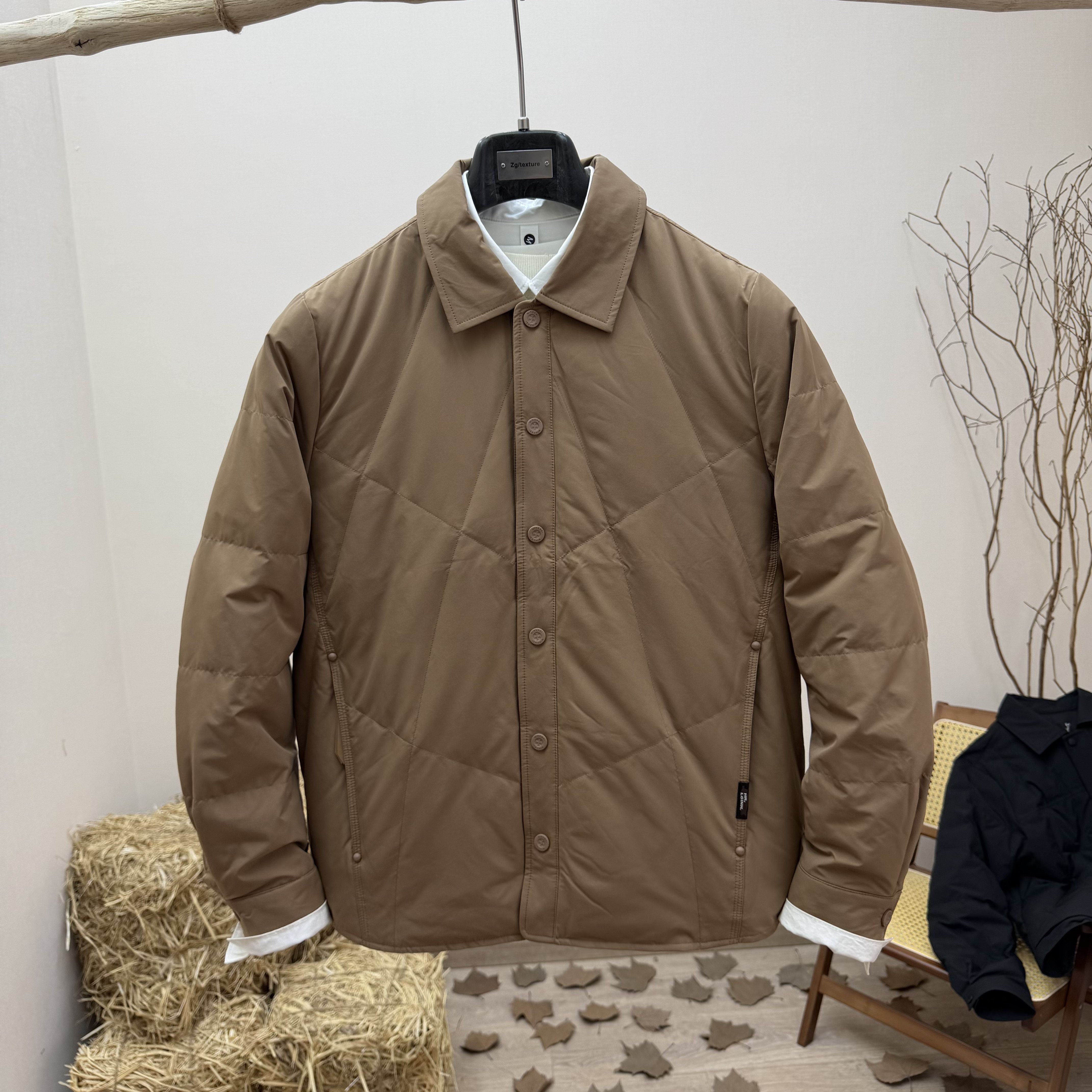 冬季新款男轻薄菱格保暖羽绒服