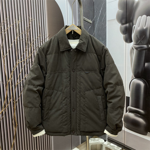 工装 美式 风翻领轻薄羽绒服男90白鸭绒防风保暖羽绒外套潮 新款 冬季