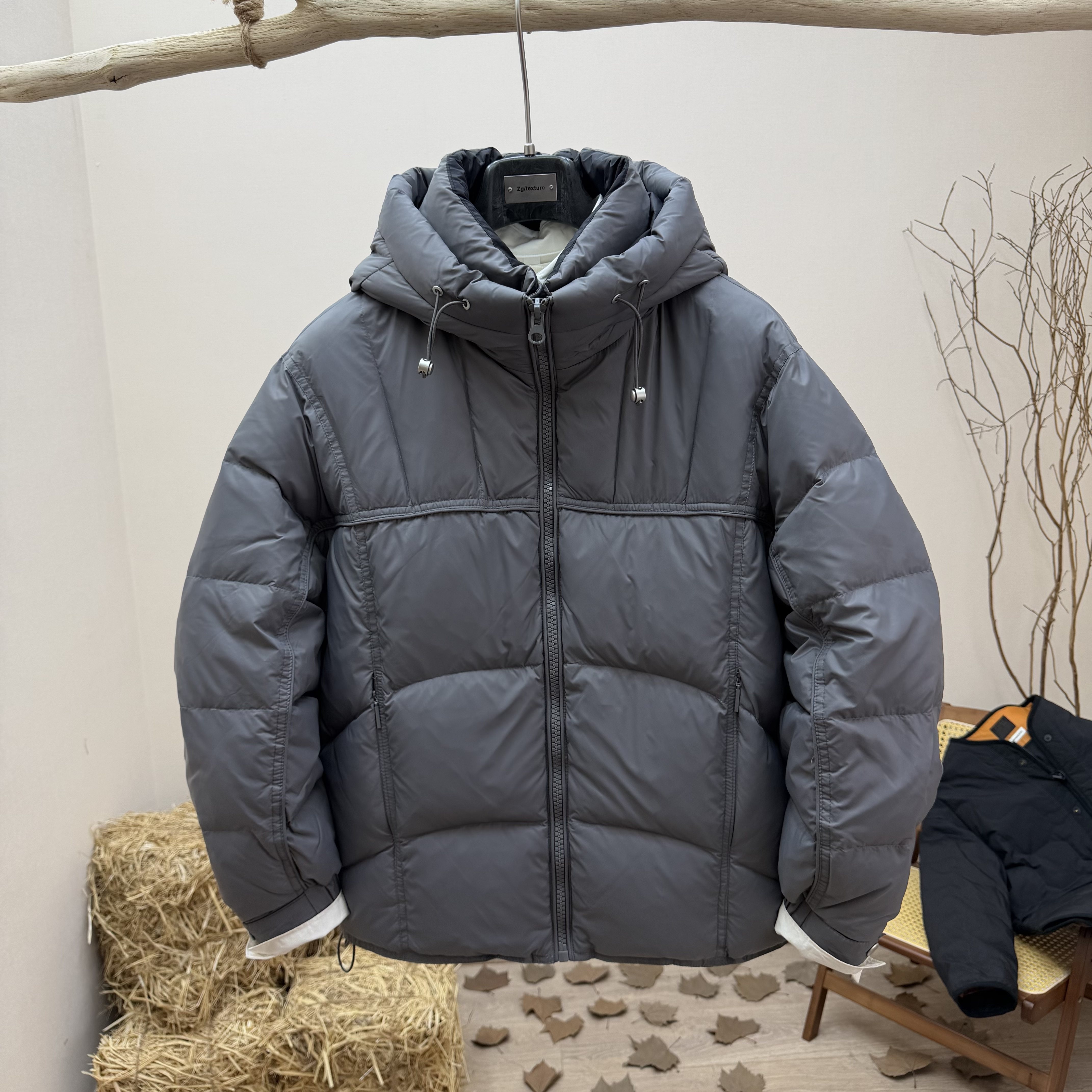美式90白鸭绒连帽加厚男羽绒服