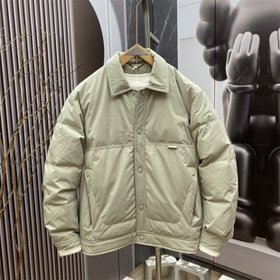 羽绒服男时尚 冬季 轻薄翻领短款 美式 百搭休闲保暖外套羽绒夹克 新款