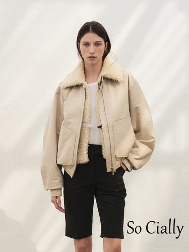 So Cially | MOHAN 23冬韩国设计师品牌皮草层外套翻领拉链