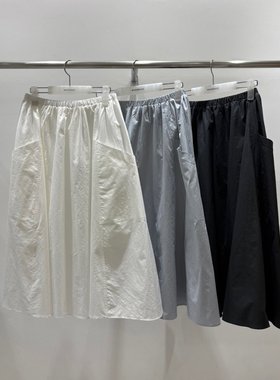 woodsage 25SS新品纯色百搭半身裙