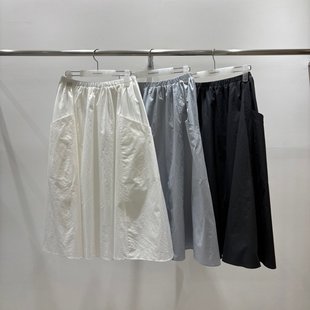 woodsage 25SS新品纯色百搭半身裙