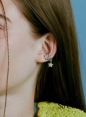 So Cially | vintagehollywood 23夏韩国设计师品牌星星吊坠耳夹