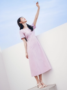 So Cially | CITYBREEZE 23夏韩国设计师品牌新品纯色方领连衣裙