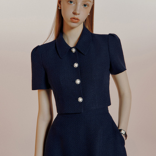 韩国25SS新品小香风短袖外套 IvanaHelsinki