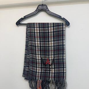 现货清仓 复古英伦风格子外套羊绒大版长款JK保暖流苏围巾