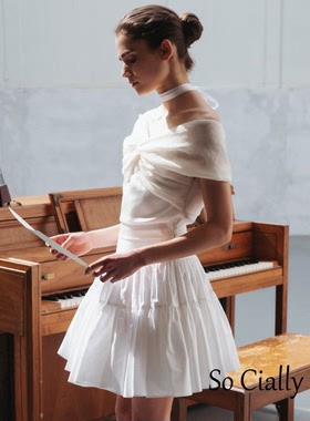 So Cially | THETIS 23夏韩国设计师品牌新品纯色蓬蓬蛋糕裙