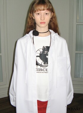 buyykr | SINOON 23春季韩国设计师品牌新品可拆卸帽衬衫外套