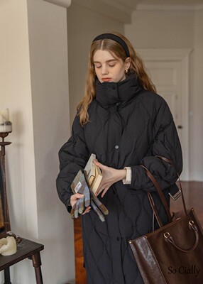 So Cially | LENINA 23冬韩国设计师品牌外套拉链中长款百搭