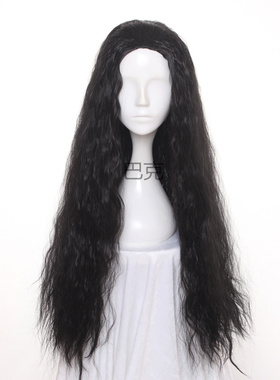 迪士尼莫阿娜moana海洋奇缘毛伊黑色蓬松长发cosplay假发