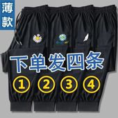 子宽松弹力大码 运动休闲哈伦裤 薄款 工地干活裤 女裤 子耐磨耐脏 夏季