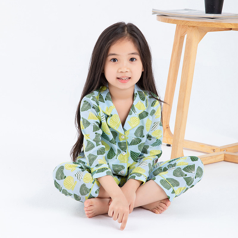 小乐往原创亲子装912 秋春棉家居服长袖碎花睡衣高端母女装套装