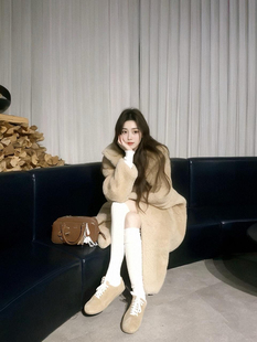 泰迪熊大衣M家外套Teddy皮草廓形羊驼毛冬季长款明星同款外套女