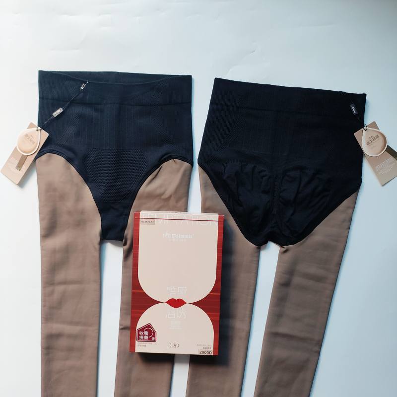 美尔丝秋冬收腹提臀黑丝透肤裤女