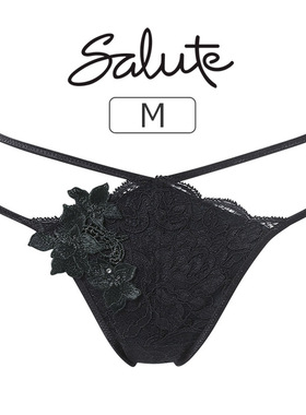 日本华歌尔SALUTE细带蕾丝贴花红色本命年丁字裤内裤 底裤427