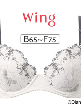 2063WACOAL日本华歌尔WING白色蕾丝浅色聚拢文胸简约大气内衣85BC