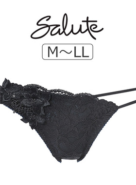 SALUTE日本华歌尔红色蕾丝贴花性感舒适包臀三角内裤本命年底裤27