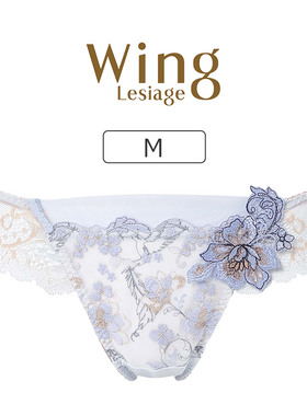 4010日本华歌尔WING蕾丝刺绣贴花性感舒适三角内裤女士优雅丁字裤