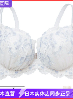 narue甜美清新白色大码大罩杯上托文胸 圆杯透气内衣 38506 80GHI