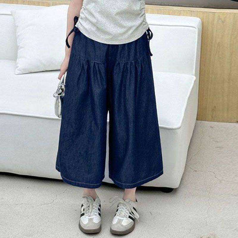 女童秋季复古风宽松牛仔裤2025新款儿童女孩休闲韩版时尚阔腿裤潮,童装/婴儿装/亲子装,儿童牛仔裤,淘宝优惠券,粉丝福利购,淘宝优惠卷