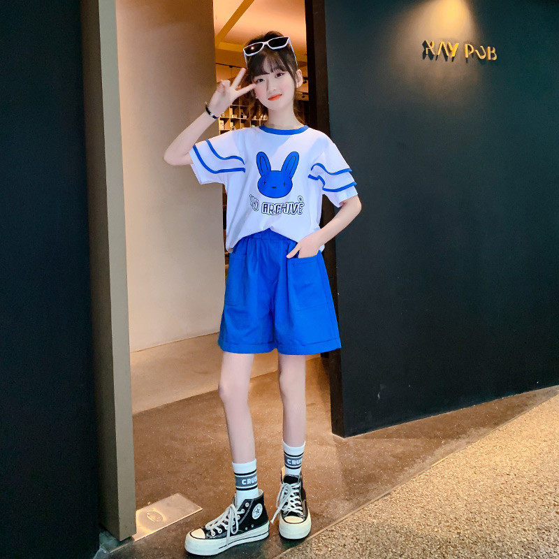 女童时髦运动套装中大童网红短袖夏装韩版洋气女孩休闲短裤两件套,童装/婴儿装/亲子装,套装,淘宝优惠券,粉丝福利购,淘宝优惠卷