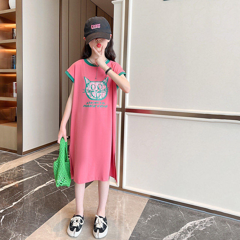 女童夏装连衣裙2025新款洋气儿童中长款T恤裙女大童夏季裙子薄款,童装/婴儿装/亲子装,连衣裙,淘宝优惠券,粉丝福利购,淘宝优惠卷