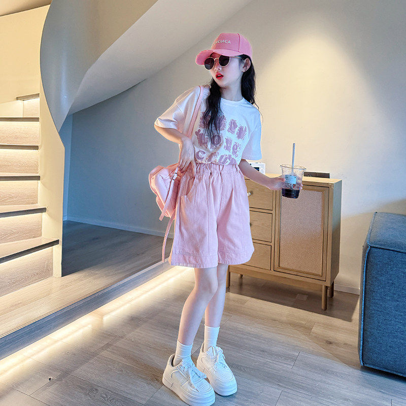 女童短裤套装夏季2025新款儿童短袖t恤夏装中大童网红时髦两件套,童装/婴儿装/亲子装,套装,淘宝优惠券,粉丝福利购,淘宝优惠卷