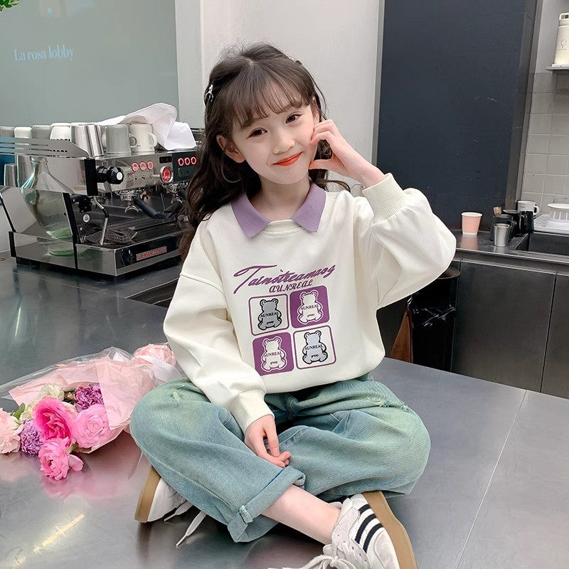 女童春装卫衣2025新款儿童polo领春季百搭衣服中大童春秋款上衣薄,童装/婴儿装/亲子装,卫衣/绒衫,淘宝优惠券,粉丝福利购,淘宝优惠卷