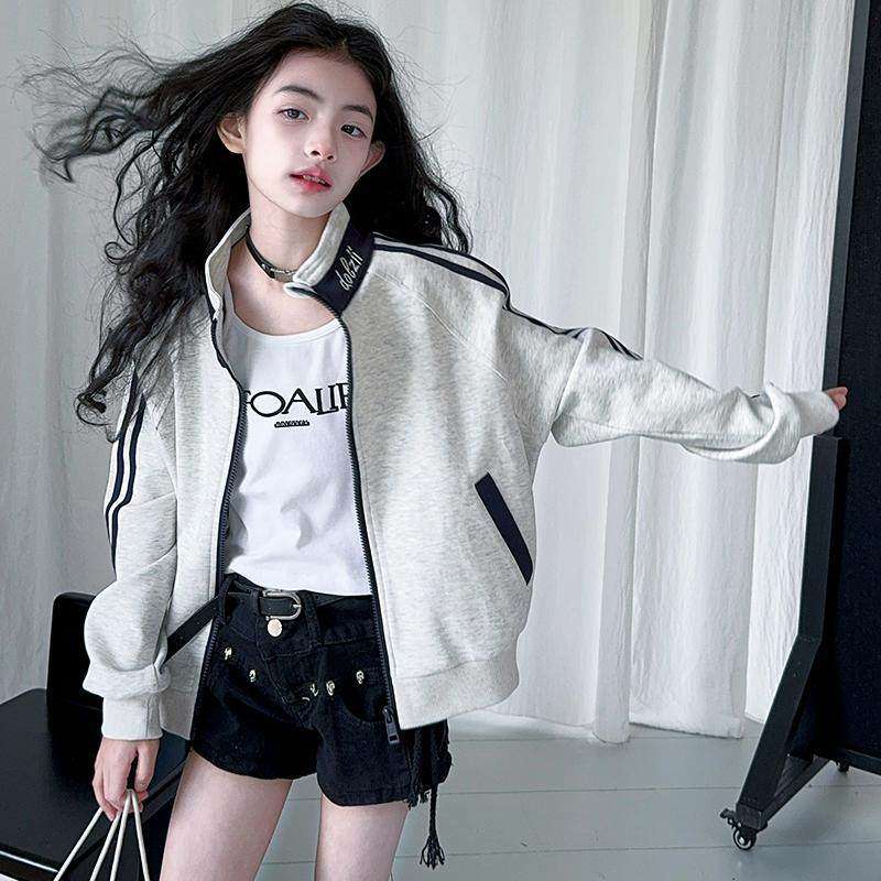 女童春秋外套2025新款儿童女孩大童春装时髦洋气炸街立领夹克上衣,童装/婴儿装/亲子装,普通外套,淘宝优惠券,粉丝福利购,淘宝优惠卷