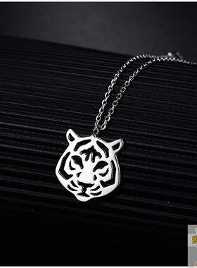 925纯银本命年老虎吊坠项链女生