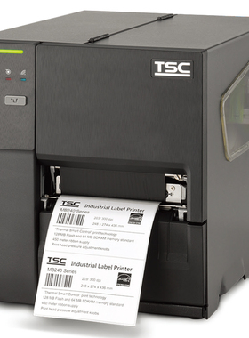 TSC MF2400不干胶标签打印机景区门票服装吊牌洗水唛固定资产合格物流快递条码标签机打印机危险废物识别标志