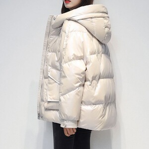 短款羽绒棉服女2023新款爆款冬季亮面时尚洋气小个子女式加厚外套