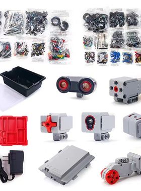 EV3电子件积木大中型电机温度触碰颜色传感器45544  45560积木包